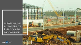 Il 10% delle autostrade italiane è bloccato da un cantiere